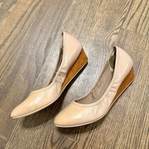 Nude Wedge Pumps